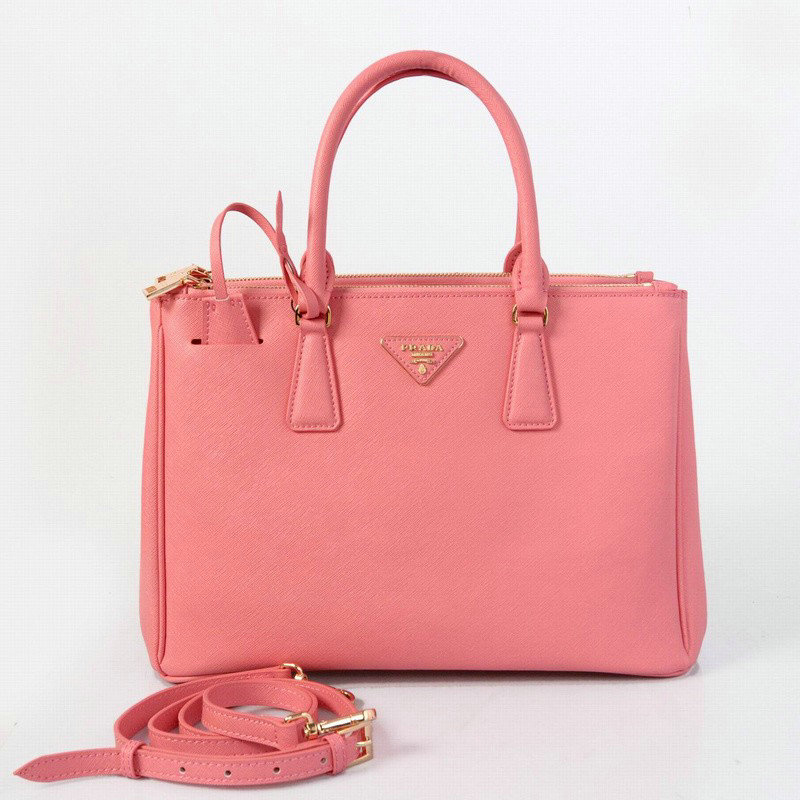 2014 Prada saffiano calfskin 33cm tote BN2274 cherry pink